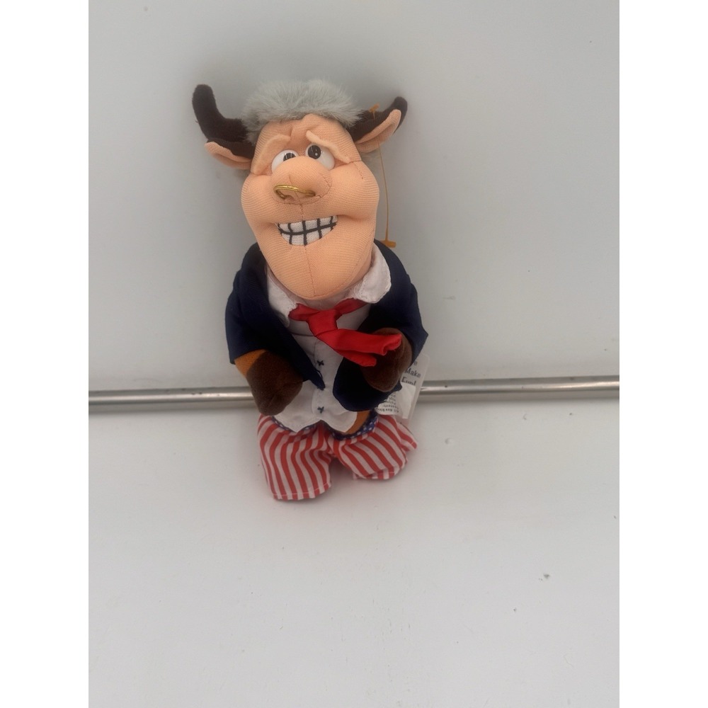 Infamous Meanies Bull (Bill) Clinton Plush New With Tag Vintage Y2K  90s